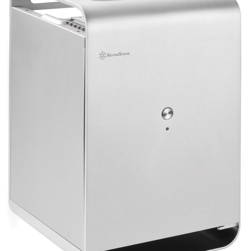 SilverStone SVSTT251 Silver Stone Technologies CS01S-HS Mini-ITX NAS Case Storage Aluminum Computer- Silver