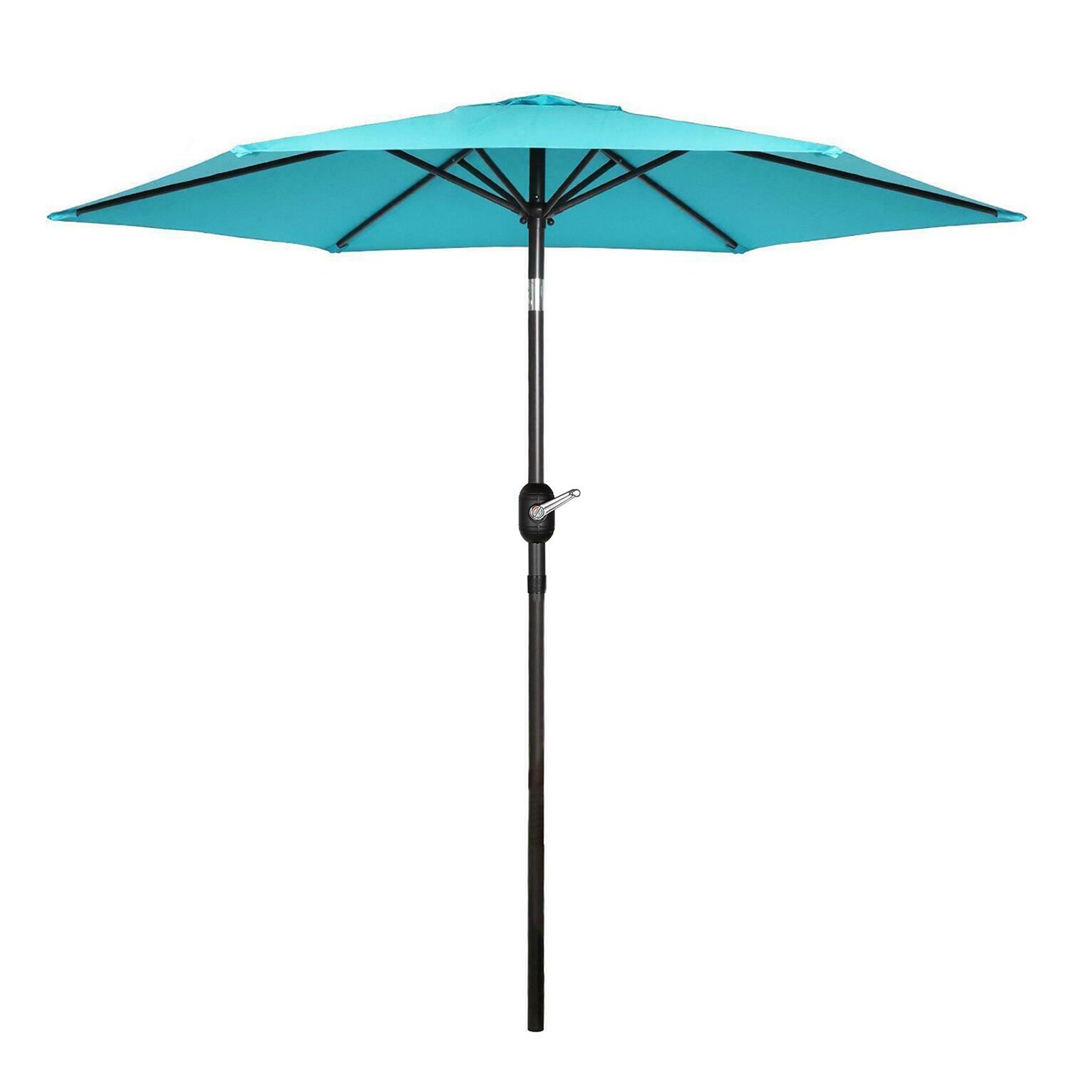 SINOFURN SYB180001BL 7.5-Feet Metal Market Patio Umbrella