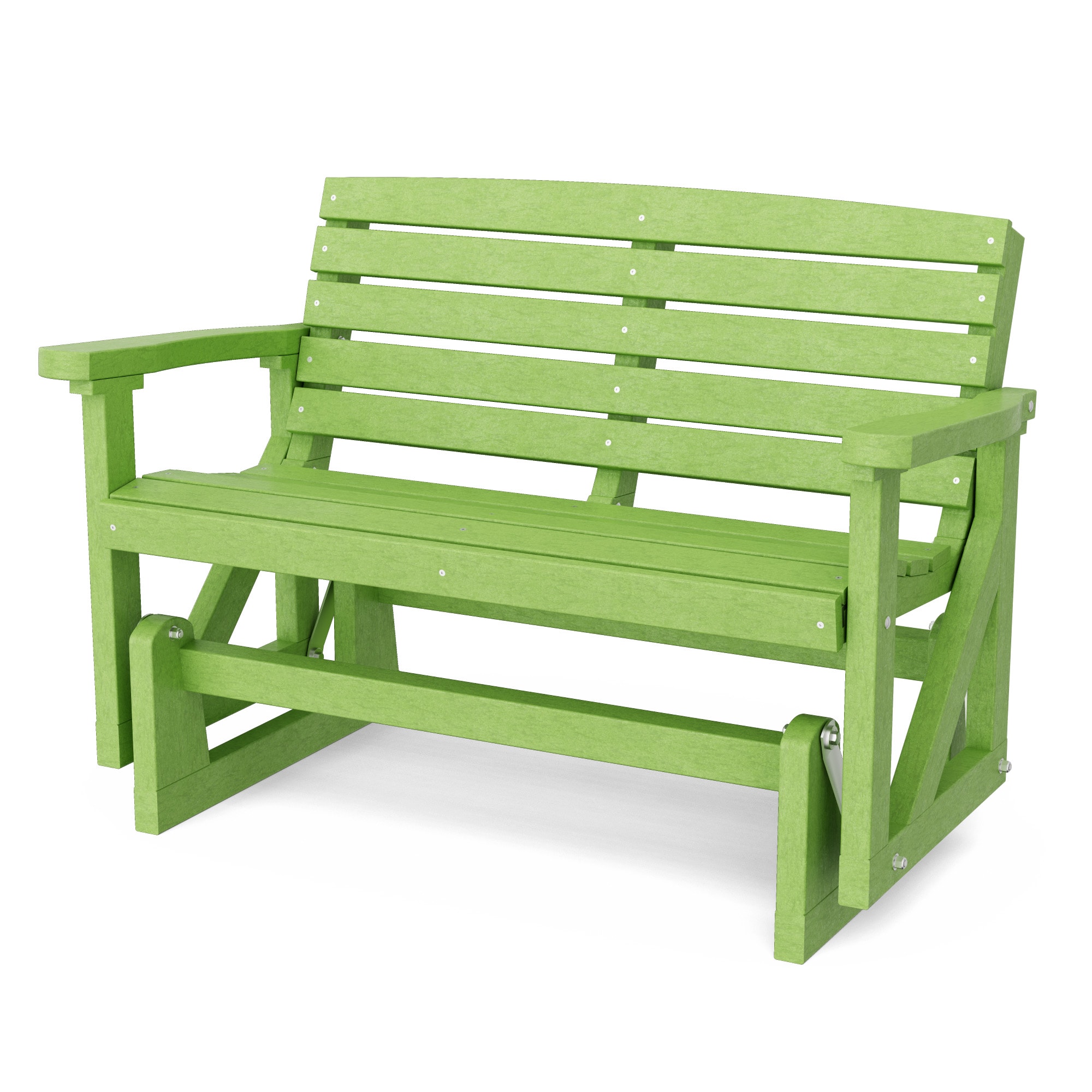 Wildridge LCC-209-TLG Classic 2 -person Lime Green HDPE Outdoor Glider