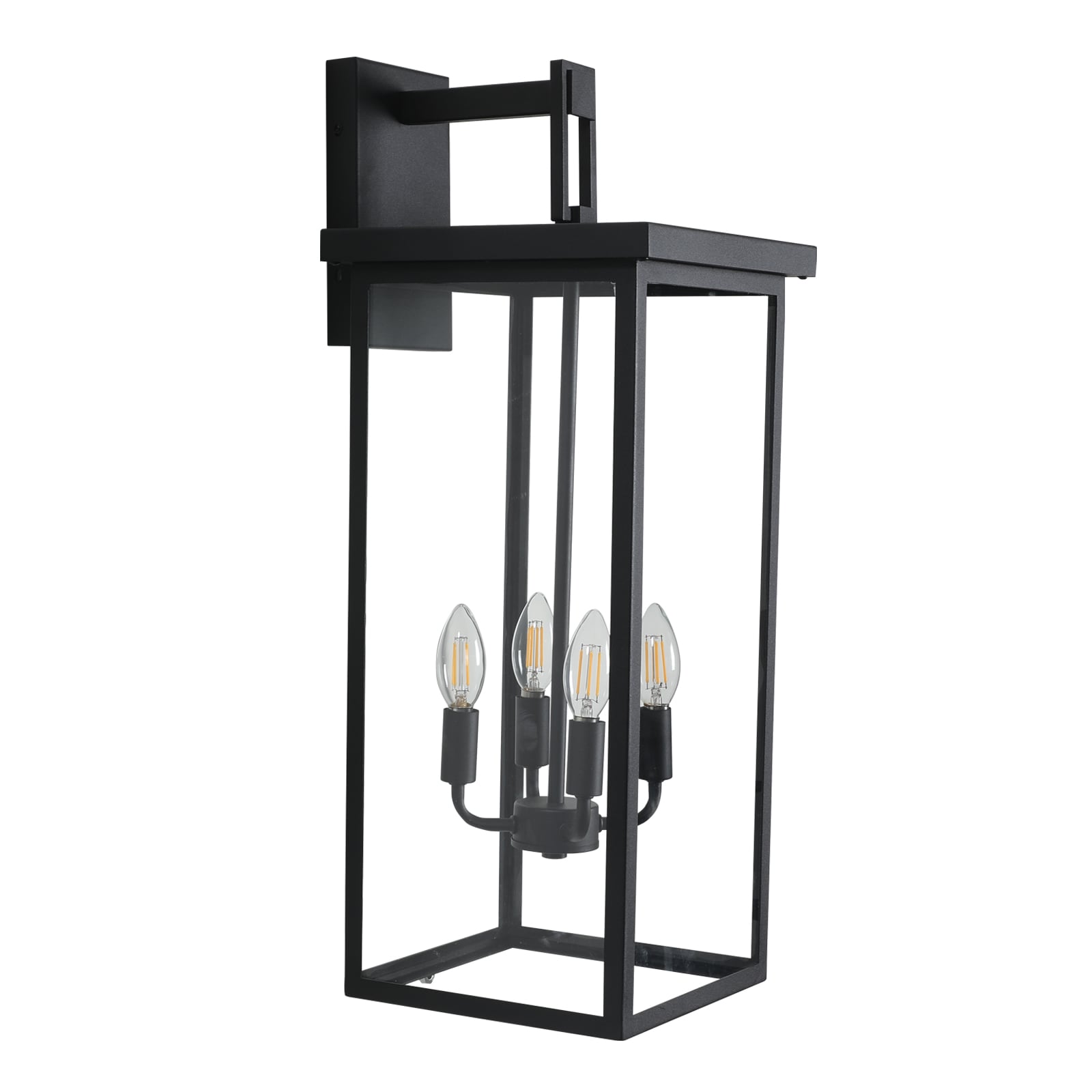 AAZJ LG-119951 Outdoor Wall Lights 4 -Light 25.6-in H Antique Black Hardwired Outdoor Wall Light