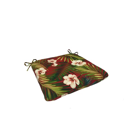Garden Treasures Outdoor Cushion Red, Better Homes And Gardens Dining Chair Outdoor Cushion Black Tropical Hibiscus
