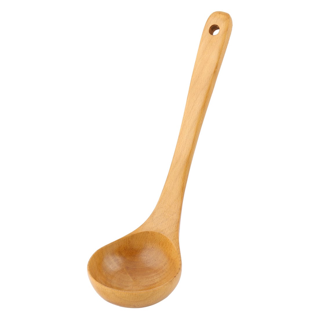 Unique Bargains Household Restaurant Kitchen Tableware Wooden Cooking Soup Ladle Spoon #S26012701UX1920