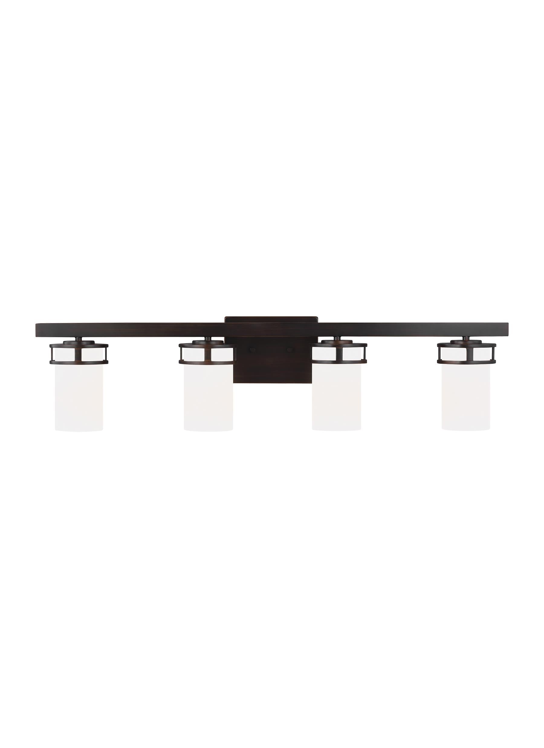 Generation Lighting 4421604-710 Robie 34-in 4 -Light Bronze Craftsman Vanity light