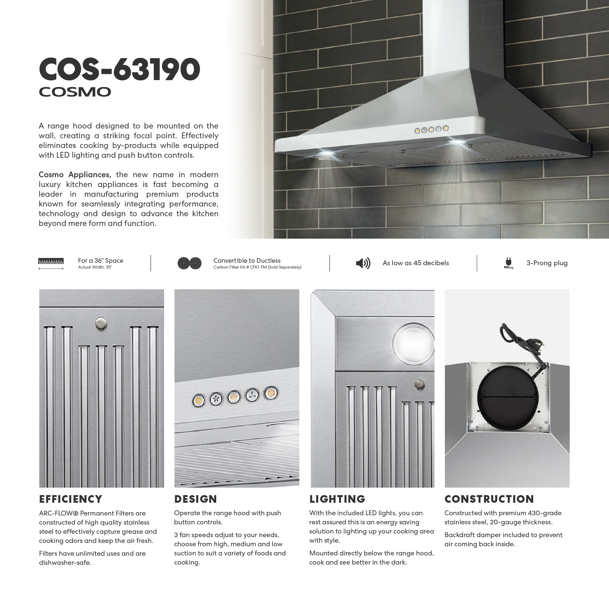Cosmo COS-63190 Wall-Mounted-Range-Hoods - View #4