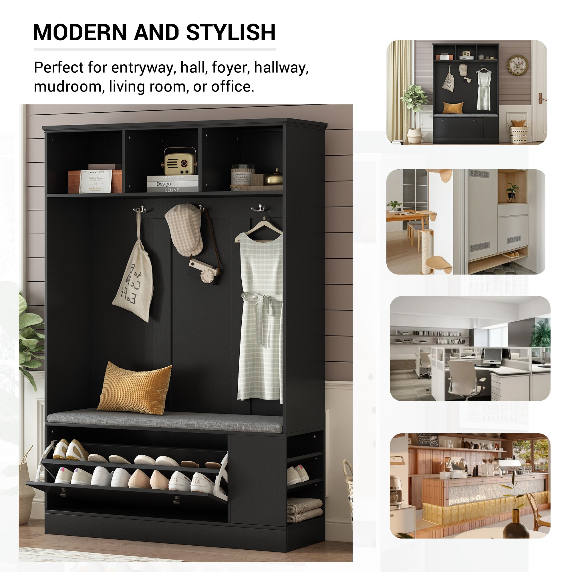 ModernLuxe L-WF311376AAB Hall-Trees - View #3