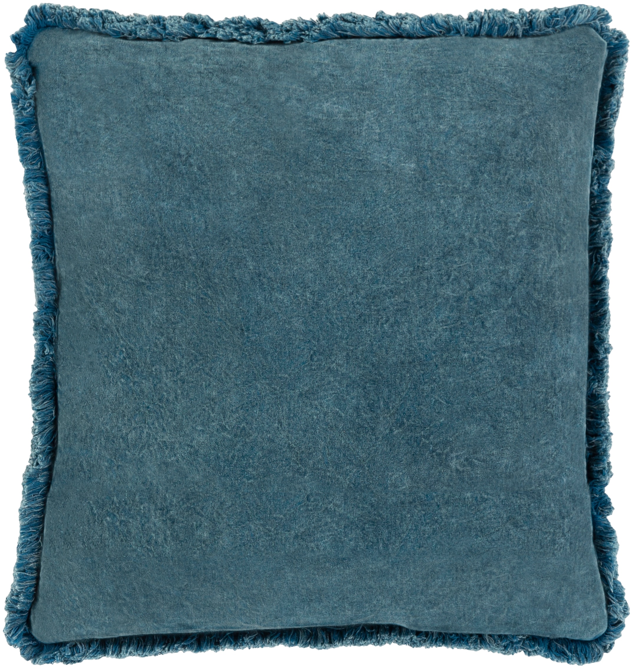 Surya Cotton Velvet 18-in x 18-in Bright Blue Indoor Decorative Pillow