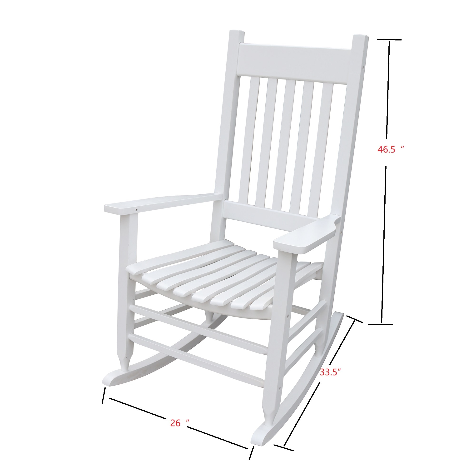 white wood rocker