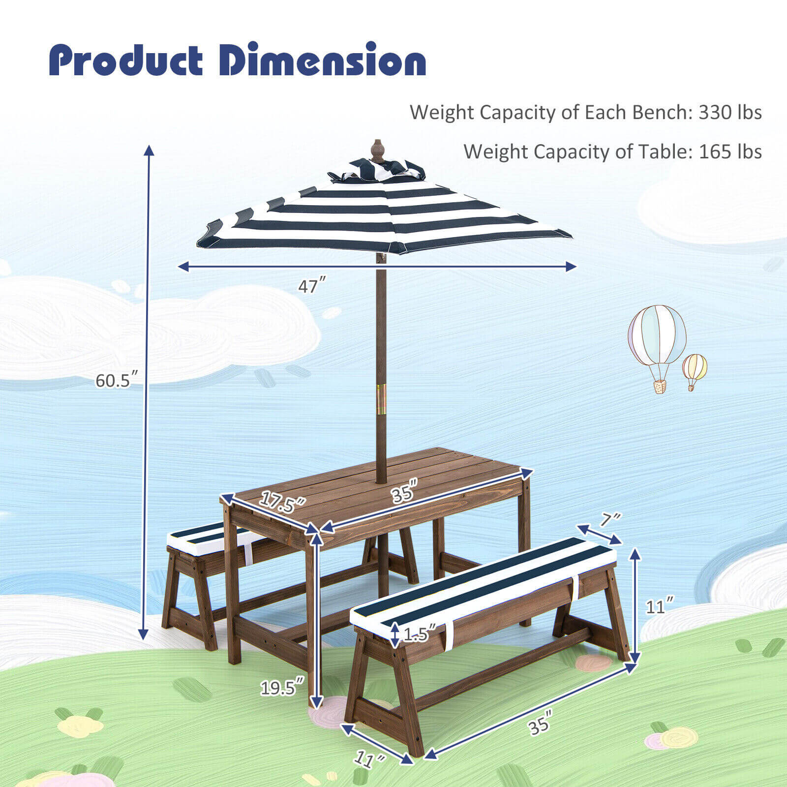 LIVIZA GAGP174107 Picnic-Tables - View #7