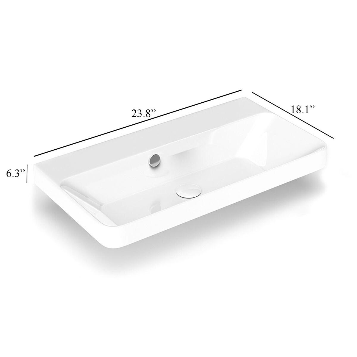 WS Bath Collections LUXURY 70.00 WG Bath-Sink - View #7