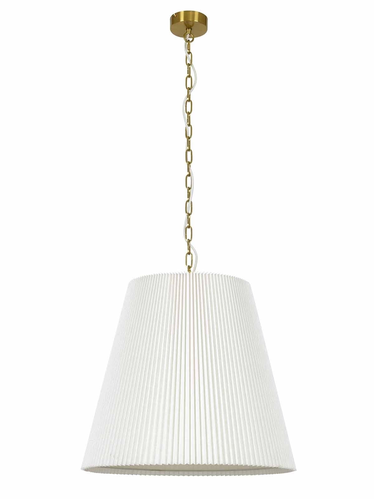 Beacon Lighting Amici 3 -Light Aged Brass Modern/contemporary Linen Cone Medium Hanging Pendant Light