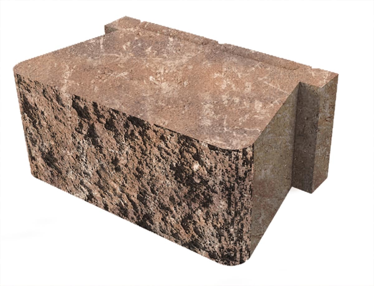 Belgard 16252185 5.3-in H x 12-in L x 7.7-in D Napoli Concrete Retaining Wall Block