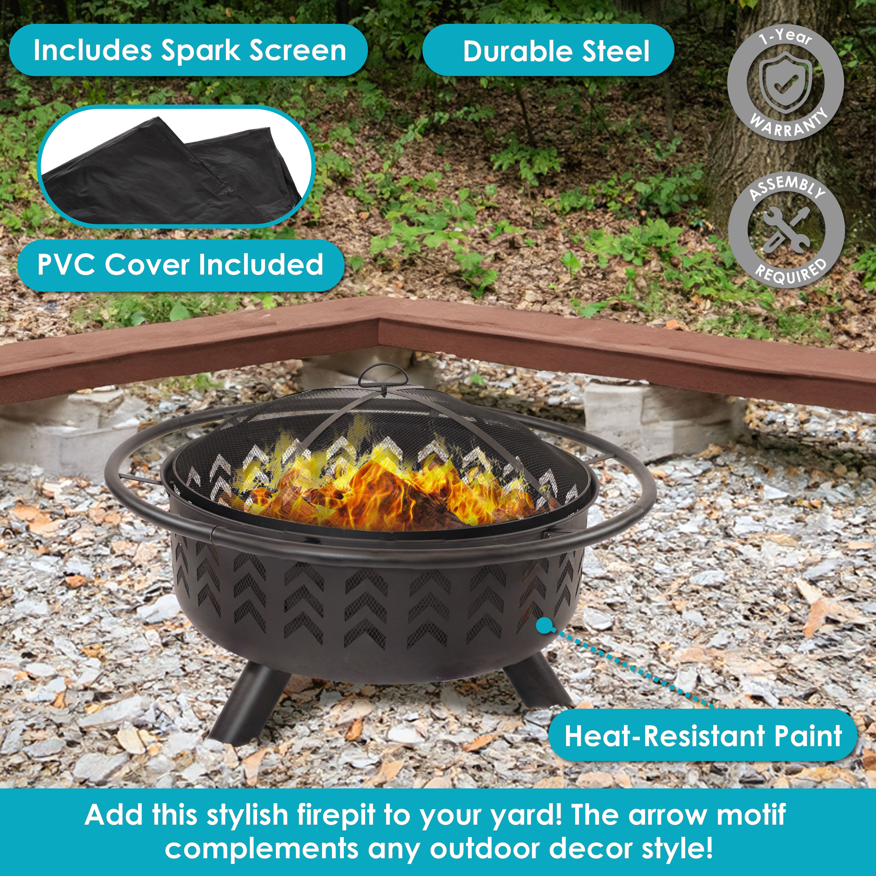 Sunnydaze Decor FSN-717 Outdoor-Woodburning-Firepits - View #3