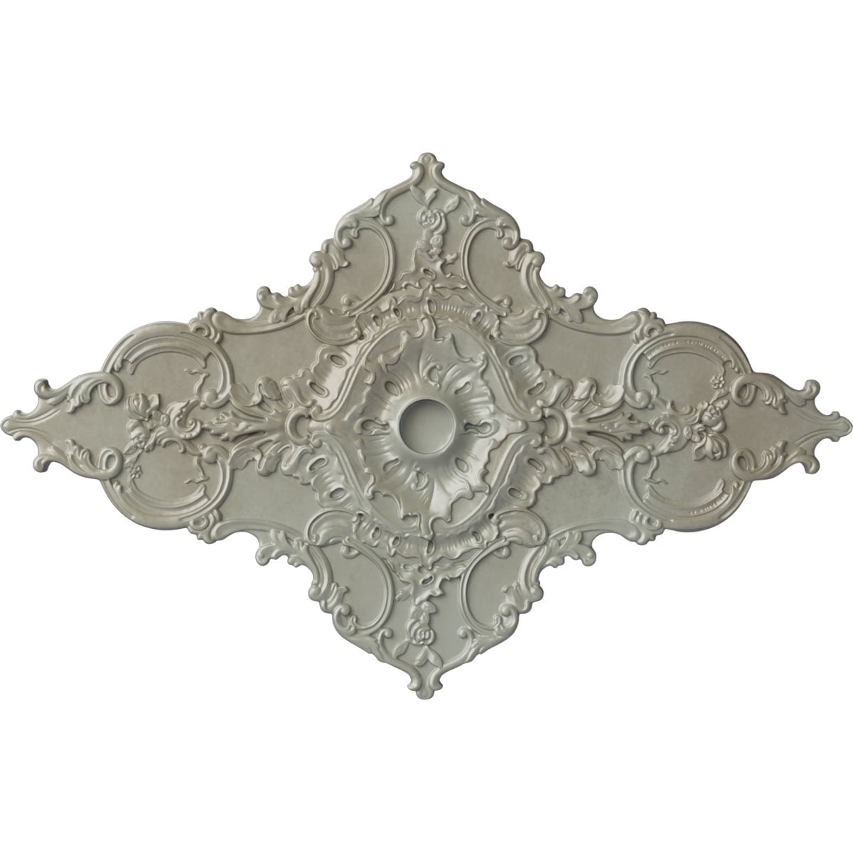 Ekena Millwork CM70X43MLFLS Melchor Diamond 67.25-in W x 43.325-in L Painted Flash Gold Polyurethane Whole Ceiling Medallion