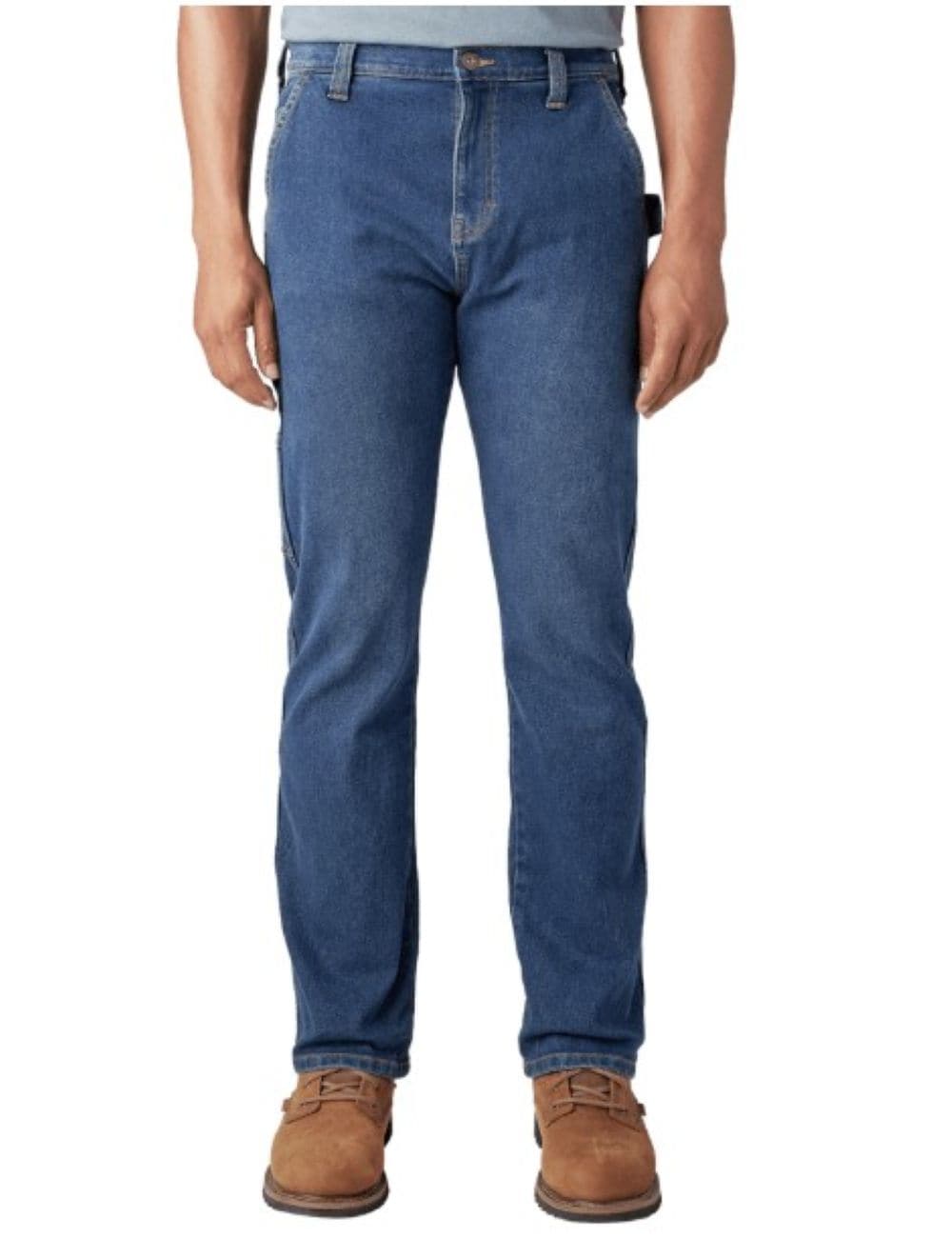 Dickies Men's Regular Fit Denim Medium Wash Denim Work pants ( 32 x 34 )