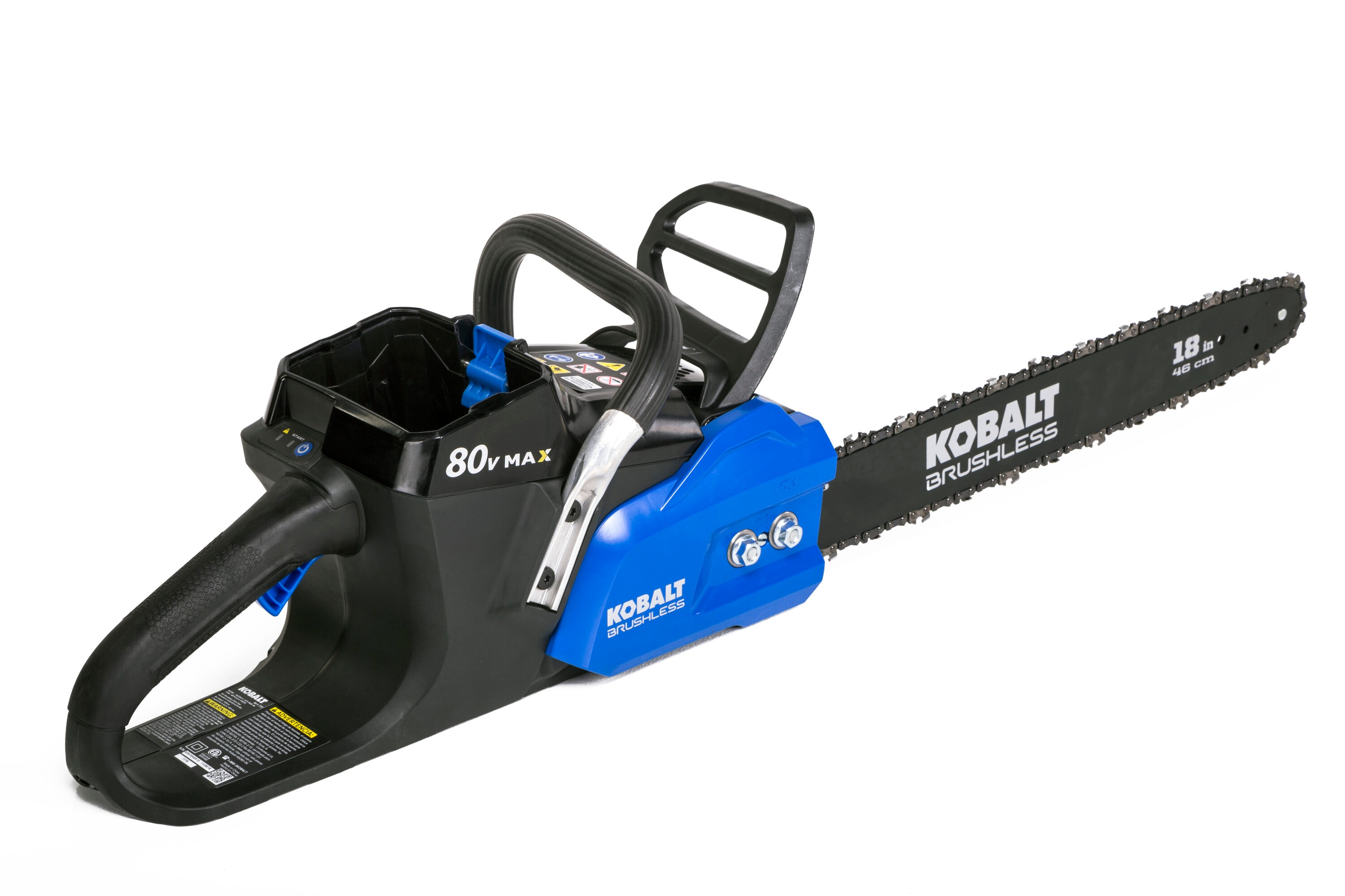 Kobalt 80 Volt Max 18 In Brushless Cordless Electric Chainsaw 2 Ah