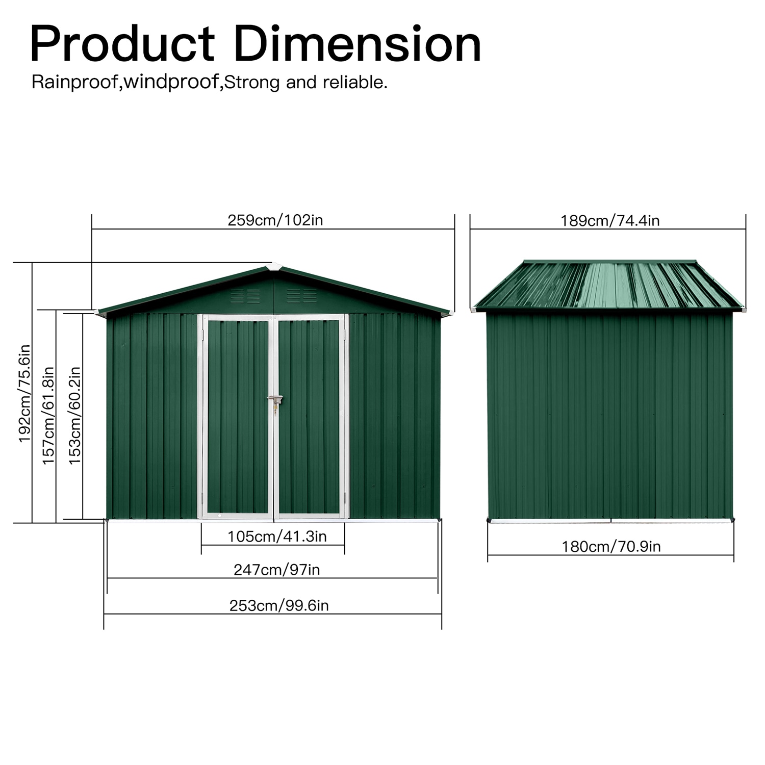 GZMR GZ-ST00062 Metal-Storage-Buildings-Sheds - View #5