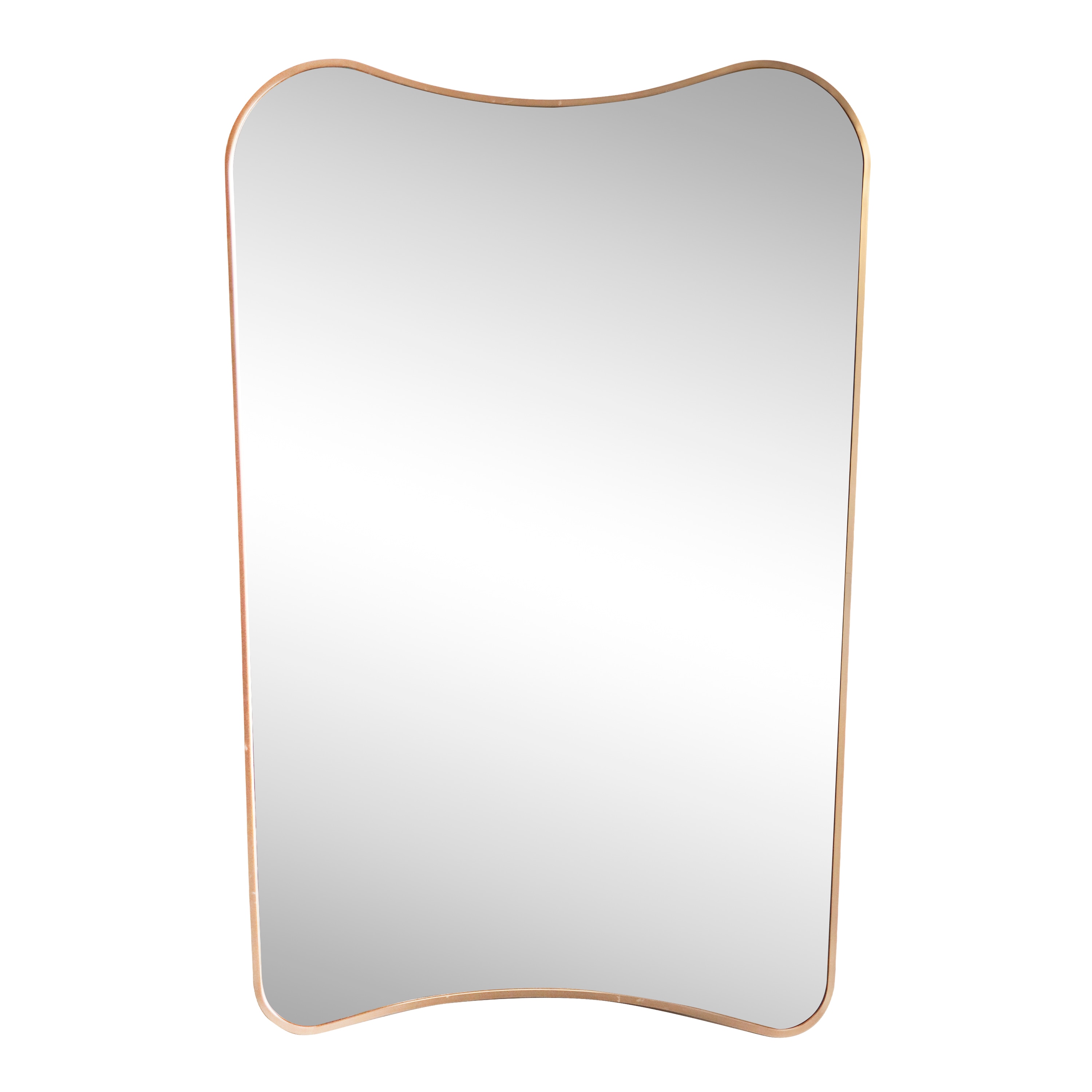 JONATHAN  Y Alfie 24-in. W x 36-in. H Large Irregular Metal Framed Wall Mounted Mirror - Gold