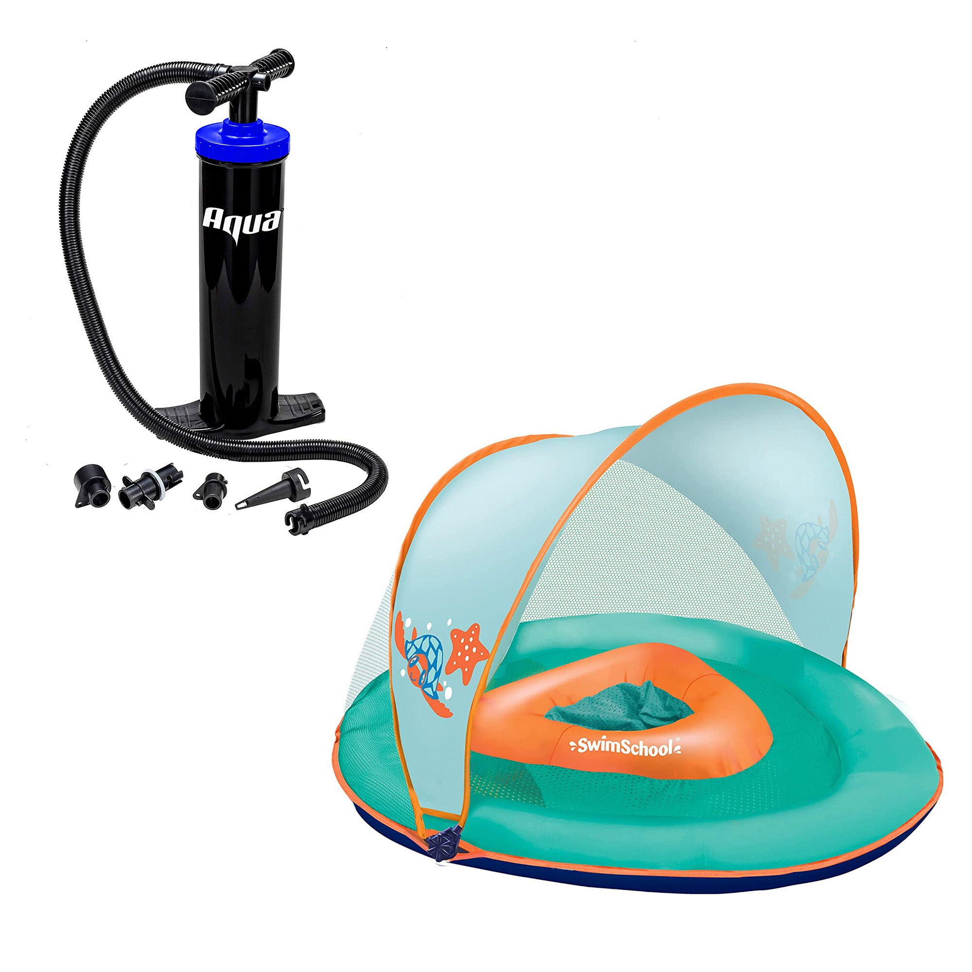 Aqua 289656 34-in x 34-in 1-Seat Multicolor Infant Float