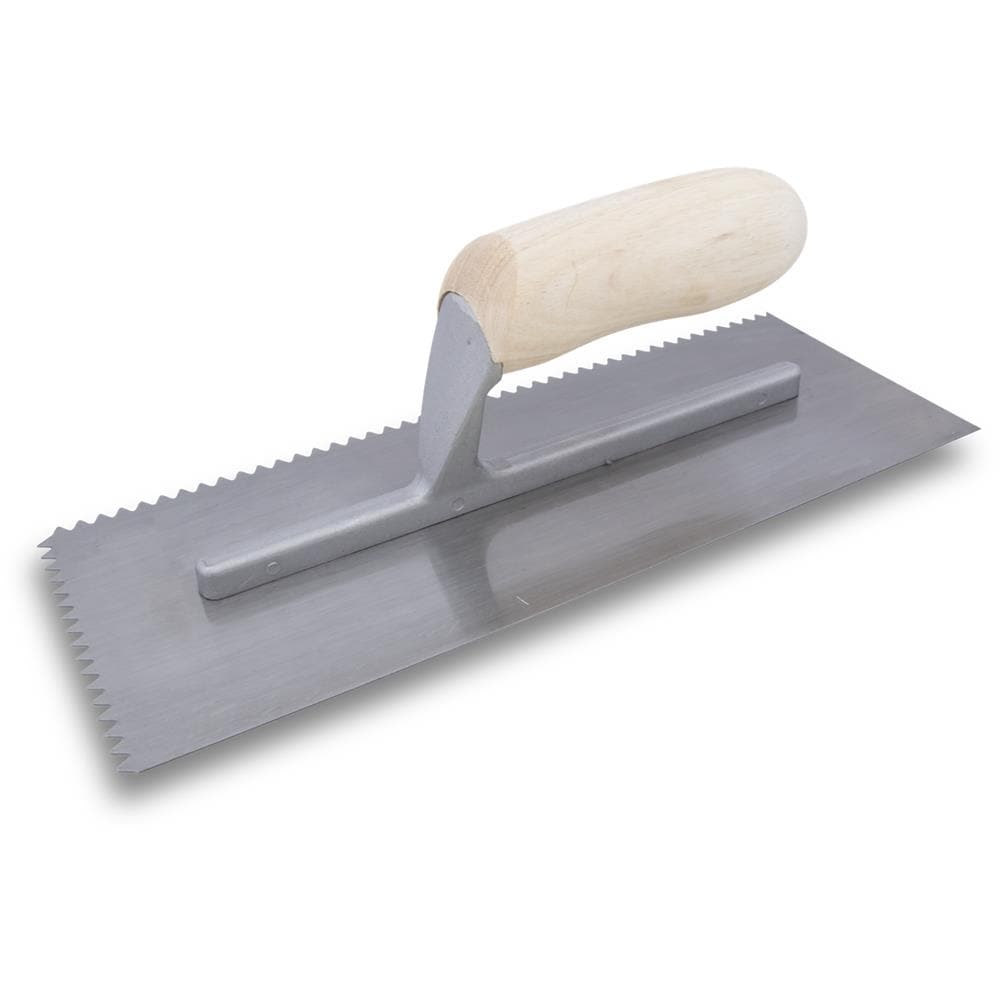 Marshalltown NT971-L 5/32-in x 3/16-in Ground Steel V-notch Ceramic Floor Trowel