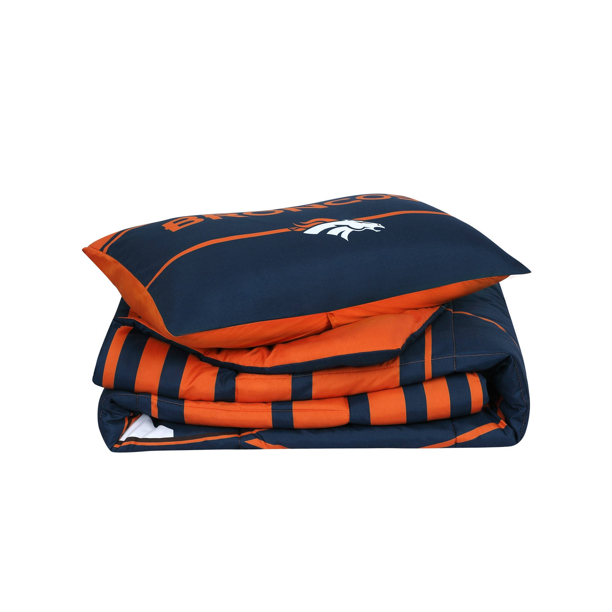 Denver Broncos Twin/Twin XL Status Bed in a Bag Set - Sports Unlimited