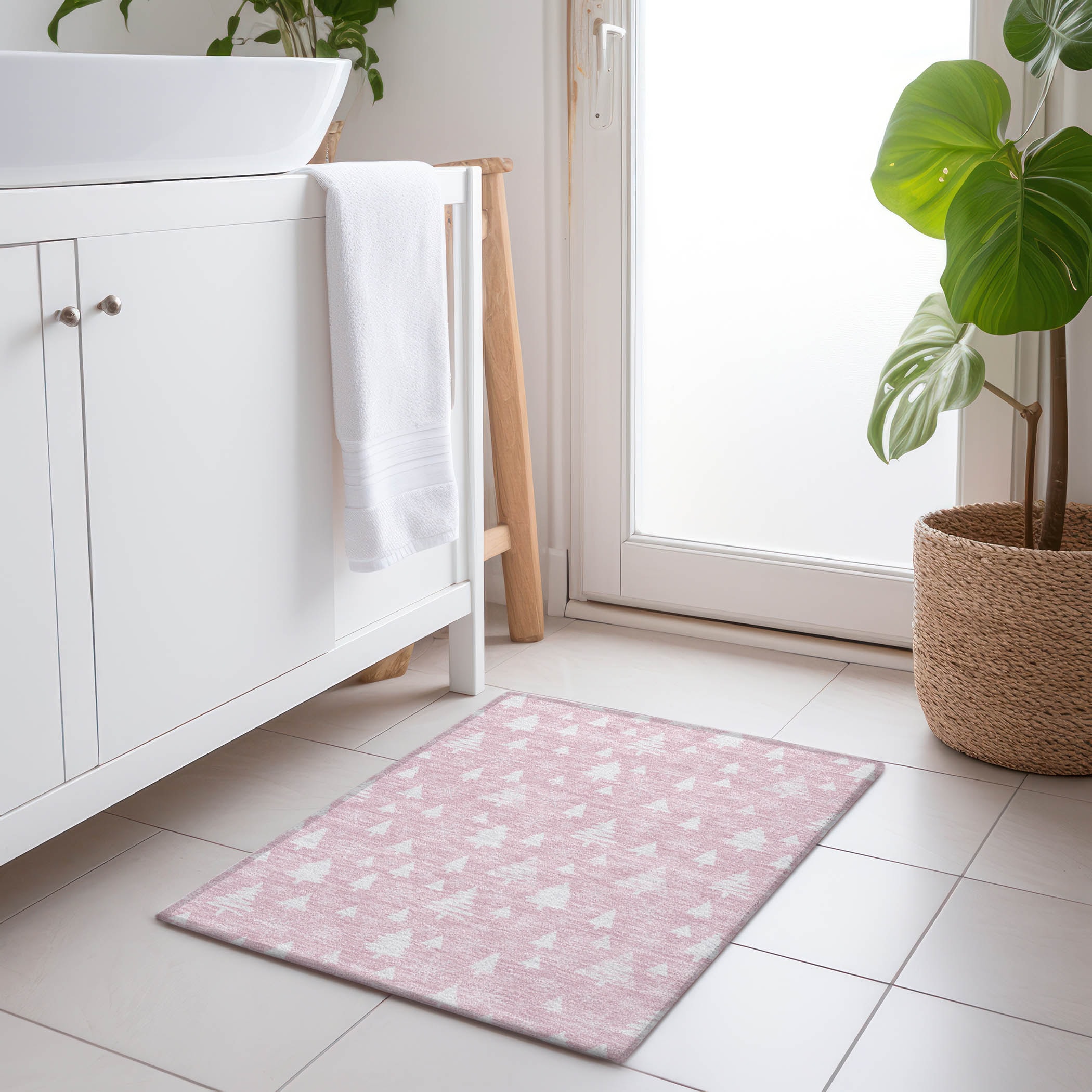 Addison Rugs ACN1815PI20X30 Chantille ACN1815PI 1 x 2 (ft) Loomed Polyester Pink Rectangular Indoor/Outdoor Machine washable Area rug