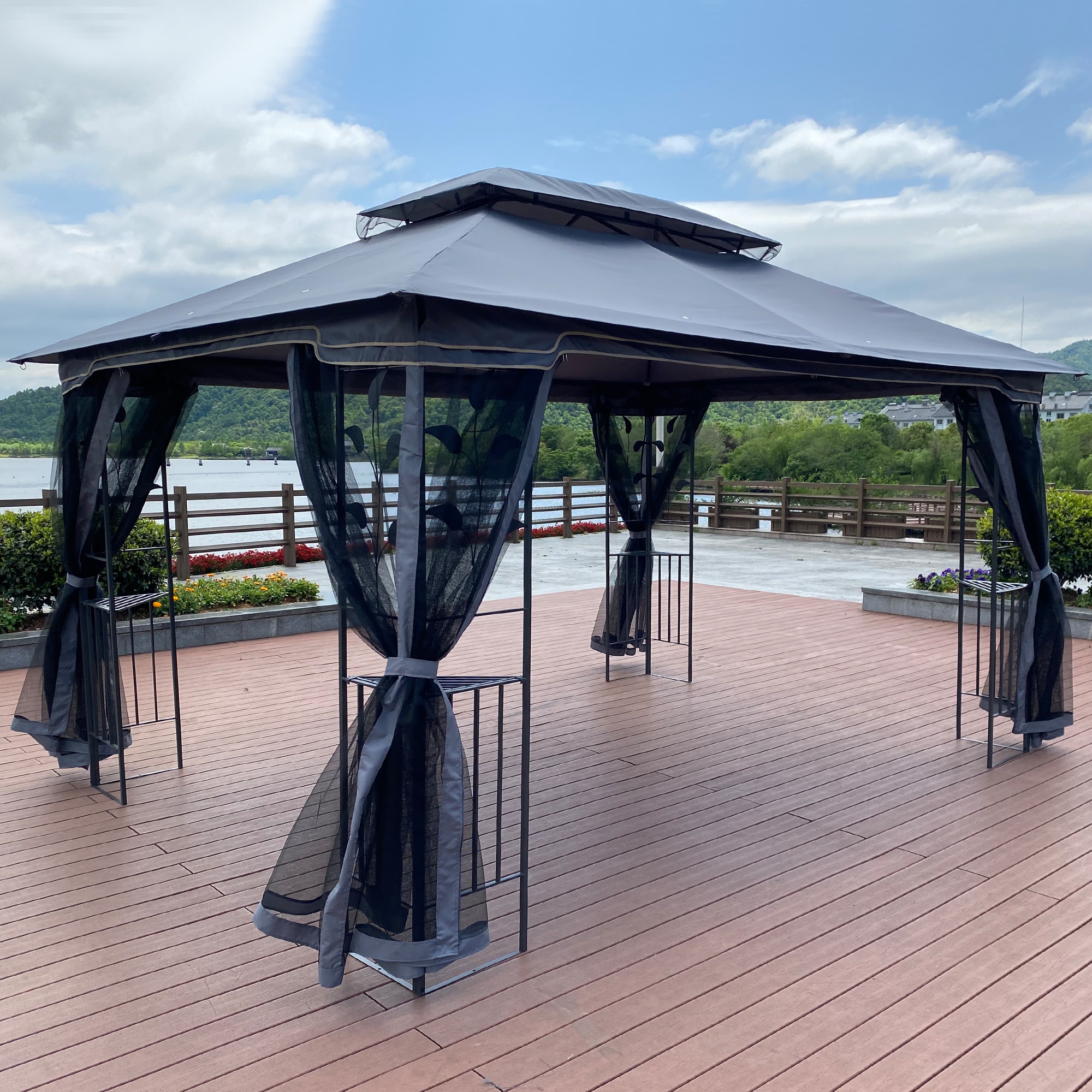 Bayfeve BF-2174-GZB Wood-Resin-Gazebos - View #4