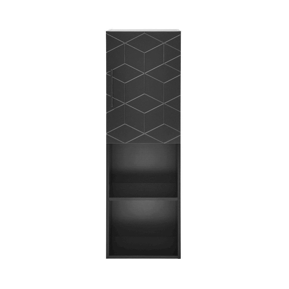 Swiss Madison Annecy 15 W x 46 H x 12 D  Linen Cabinet in Phantom Black