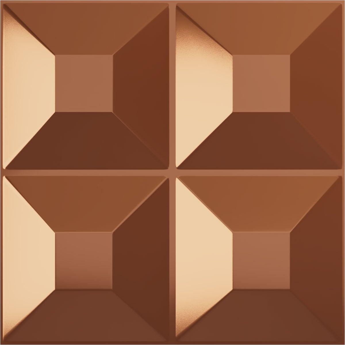 Ekena Millwork WP20X20FOBCO-CASE-12 19-5/8-in x 19-5/8-in Embossed Paintable/Stainable Copper PVC Wall Panel ( 12 -Pack, Covers 32.04-sq ft )