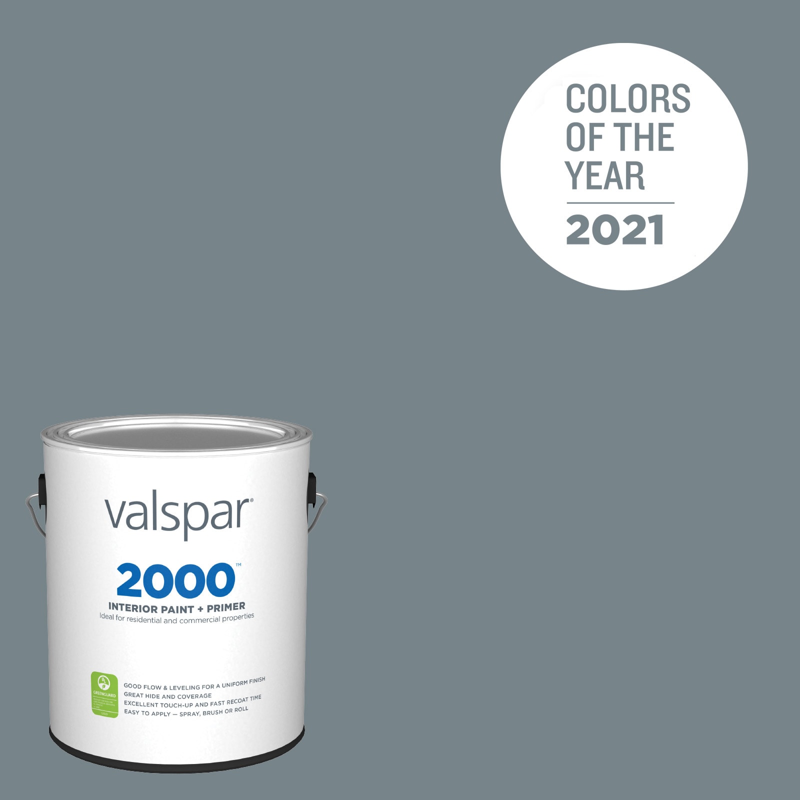 Valspar 5001-2A-28328 2000 Flat Academy Gray 5001-2A Latex Interior Paint Paint + Primer ( 1-gallon )