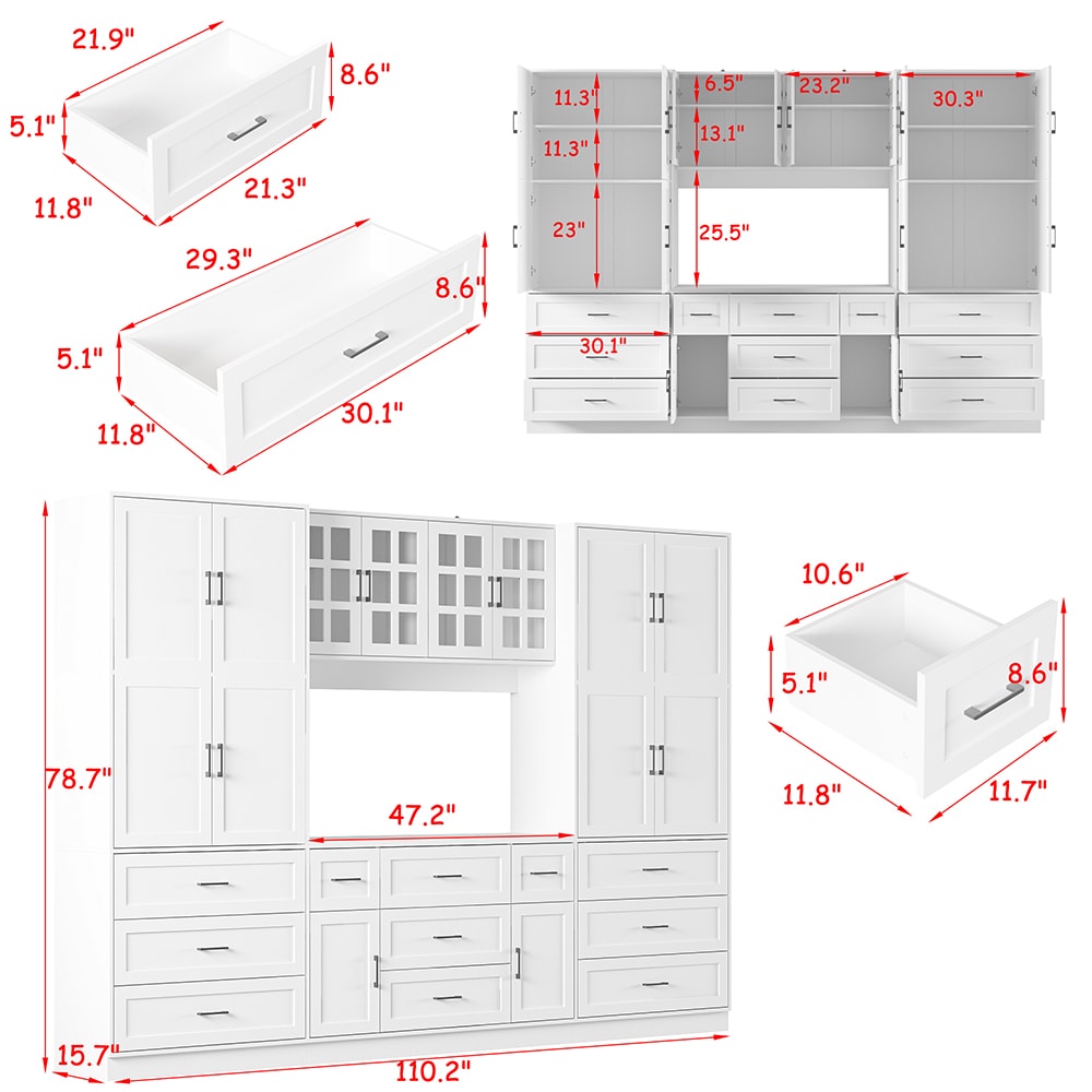 Homsee C-KF390098-01-ABC Dining-Kitchen-Storarge - View #18