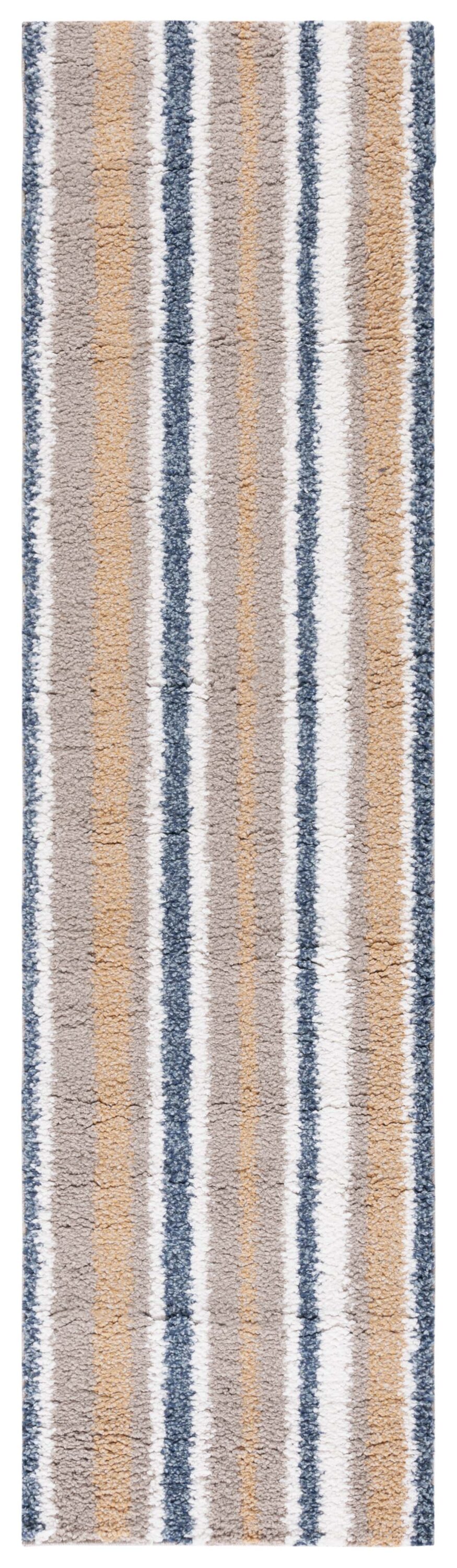 Safavieh CLC104E-28 2 x 8 (ft) Loomed Taupe/Ivory Rectangular Indoor Stripe Mid-Century Modern Runner rug