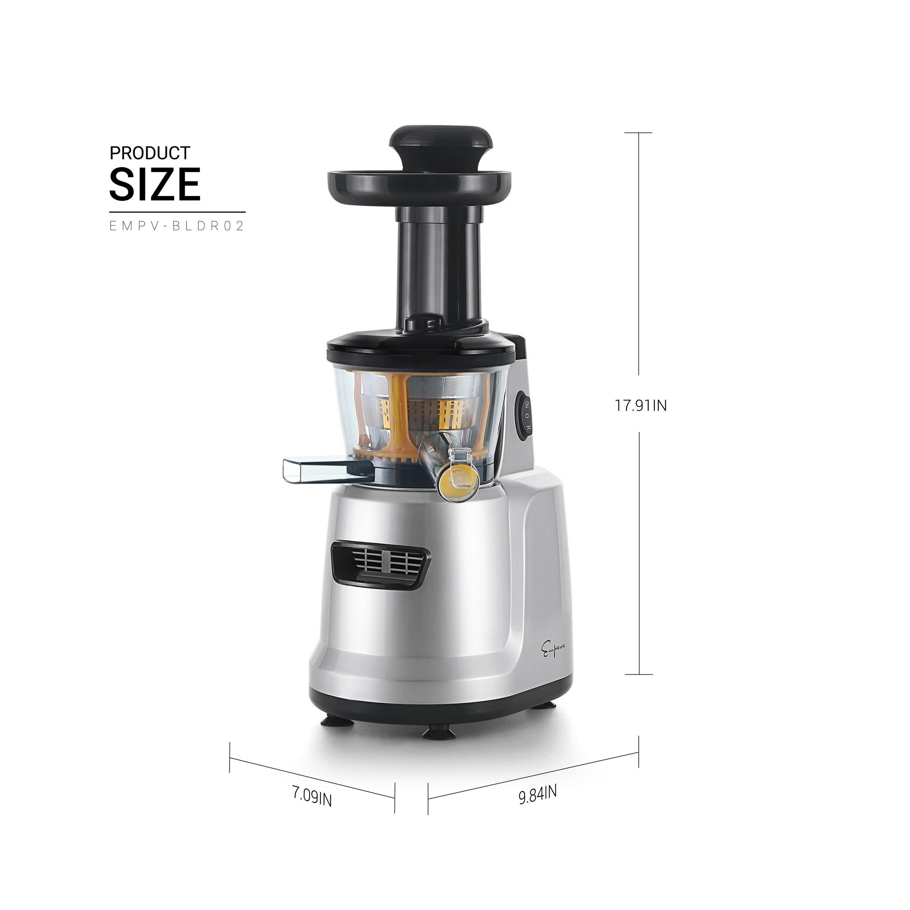 Kitchen in the box Juicer Machines, Small Cold Press Juicer for Single  Serve, Slow Masticating Juicer Machine Vegetable and Fruit, Quiet DC Motor