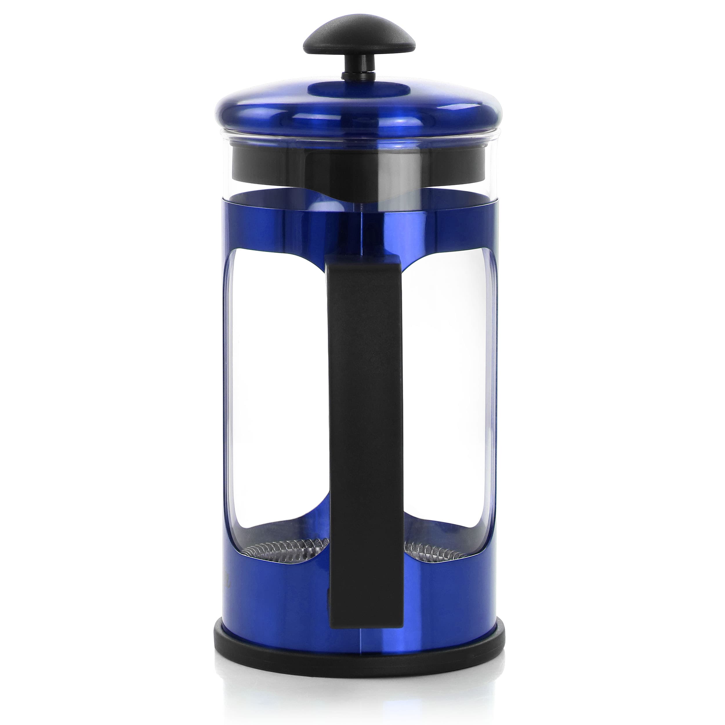 Upscale large(600ml) Coffee French Press Plunger Brewer Pot, 4 Part  Filtration, Metallic body, Borosilicate glass