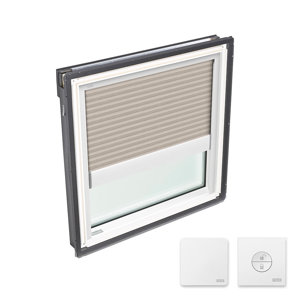 VELUX FS D26 2004FS01X 22.5-in x 22.94-in Fixed Deck Mount Skylight with Laminated Low-e Argon Glass and Light-filtering Blinds Included