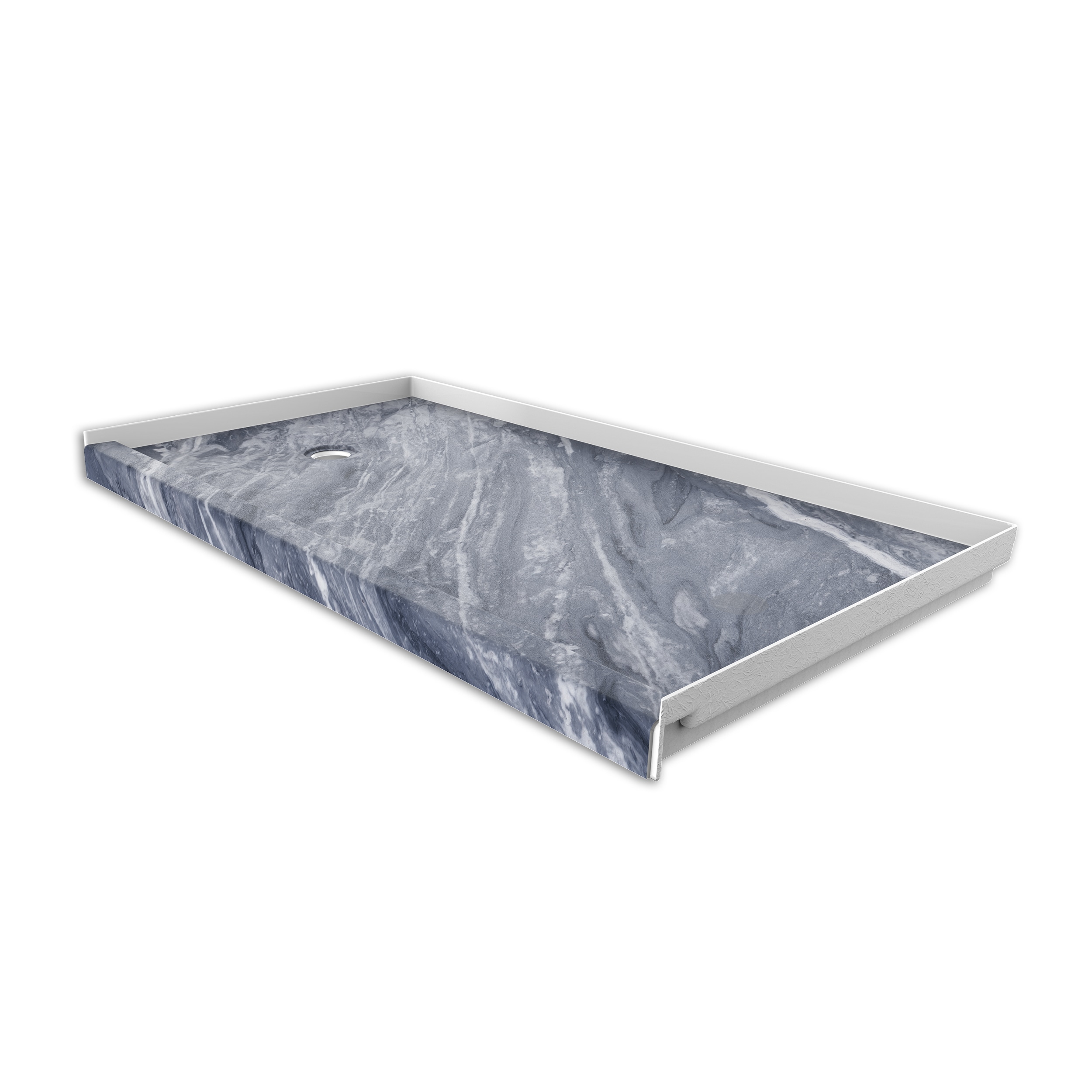 FlexStone FLXSBL6030BM 30-in W x 60-in L Beaumont Single Threshold Rectangle Shower pan base with 2.625-in H Threshold (Left Drain)