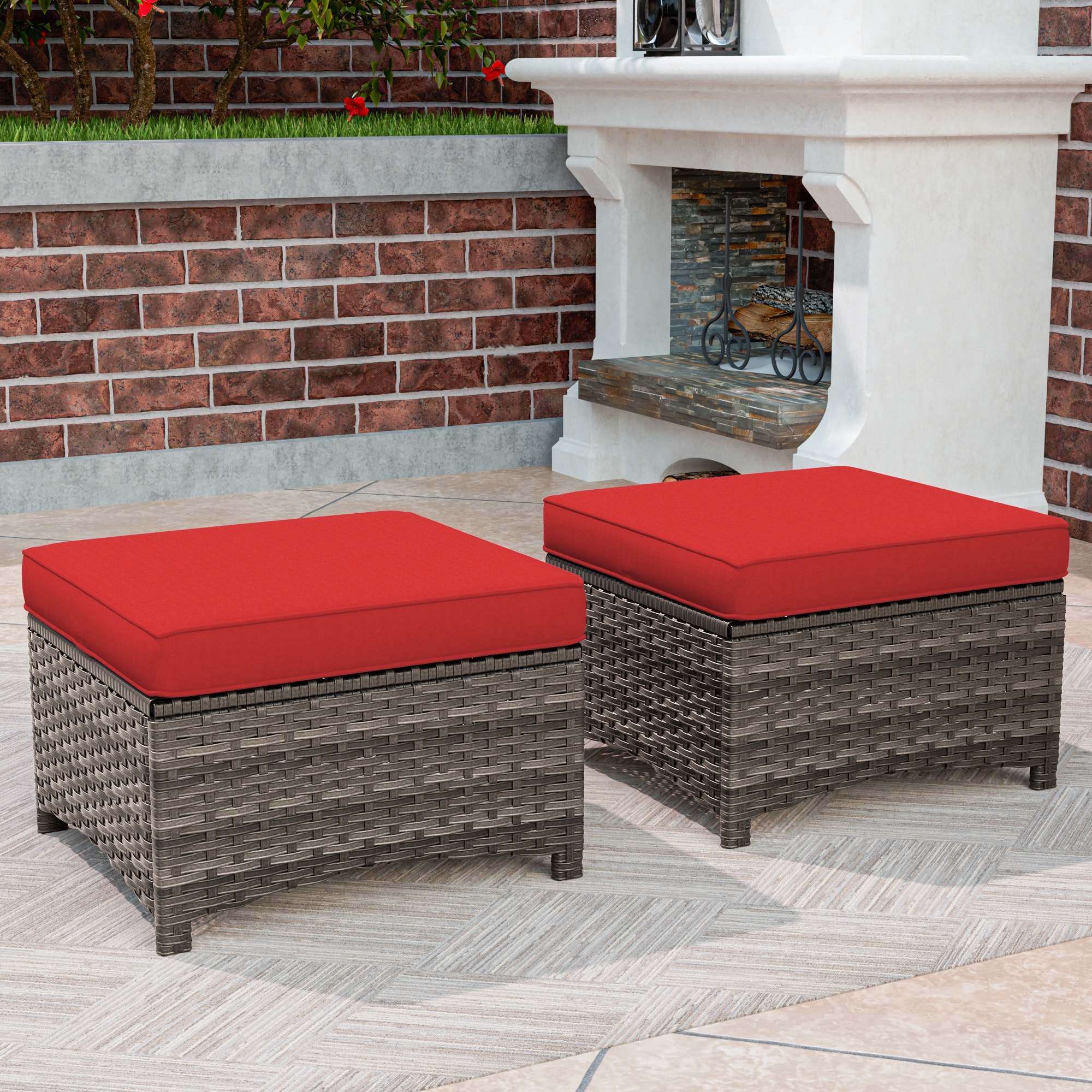 Gardenbee HGL-M74-RED Stools-Ottomans - View #5