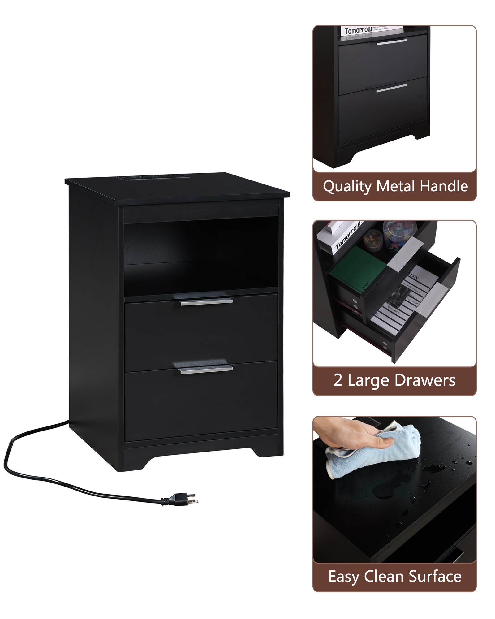 TATAHANCE WX-DFX-HP3BHW nightstands - View #3