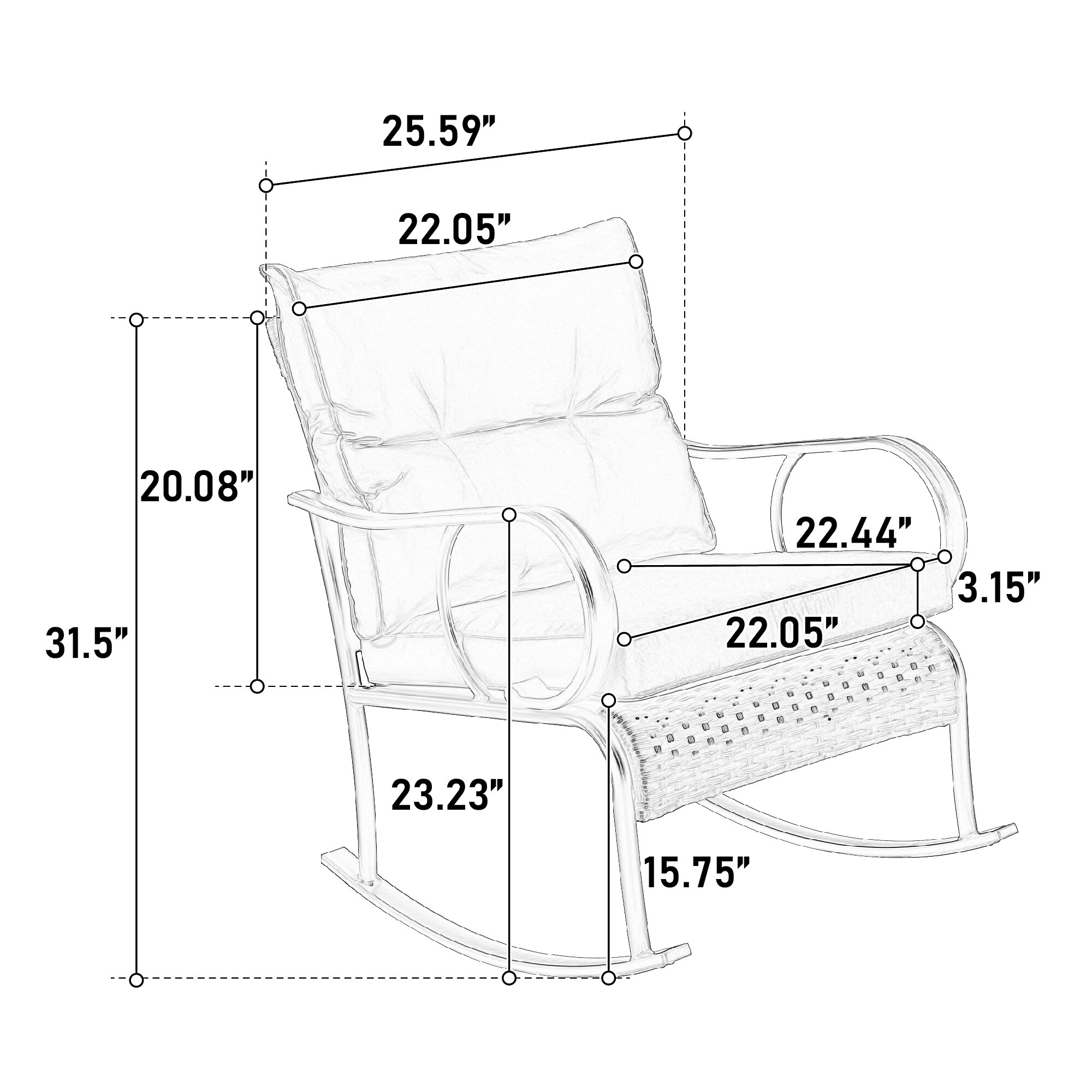 Bybafun YB0600062 Patio-Conversation-Sets - View #6