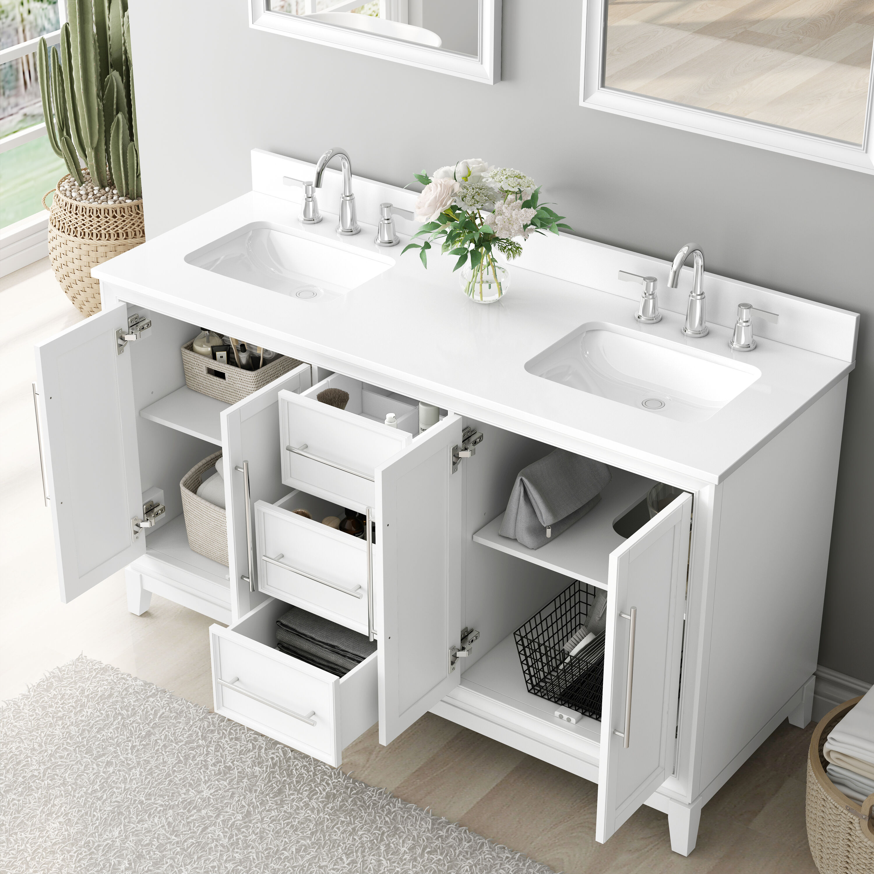 allen + roth TJ02-07V6022WH Bath-Vanity-Combo - View #9