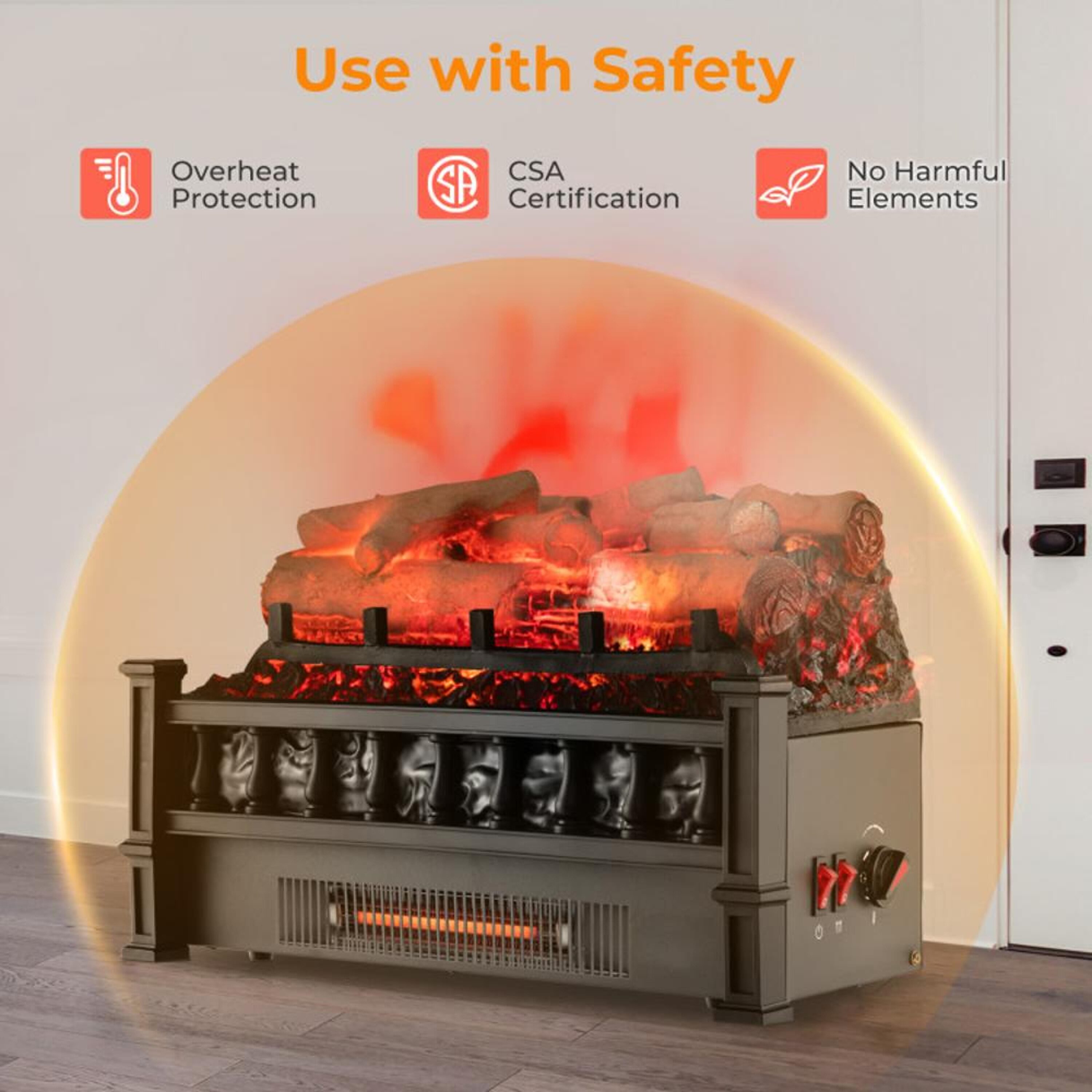 BABOOM BOM-10358BK-CO Electric-Fireplaces - View #9