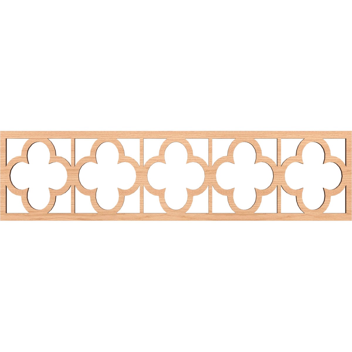 Ekena Millwork MLDB12X47WDLHI Woodall Fretwork Flat Trim 12-in x 3.92-ft Hickory Brown Unfinished 2156723 Pierced Wall Panel Moulding