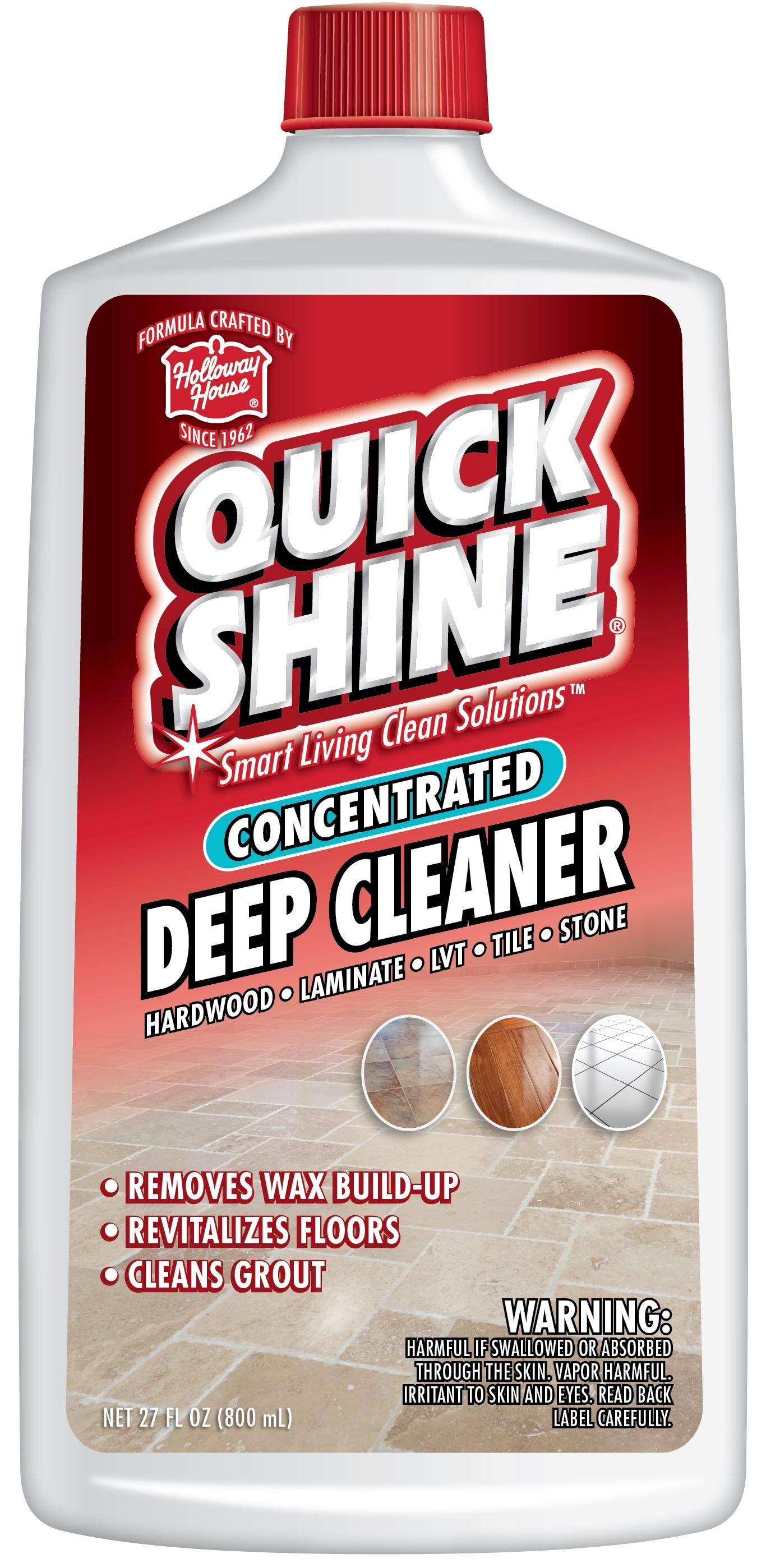 Quick Shine Disinfectant Floor Cleaner 27oz, 6Pk, Hospital Level  Disinfectant Kills 99.9% Germs & Bacteria, Cleans w/Power of Hydrogen  Peroxide & No Harsh Chemicals