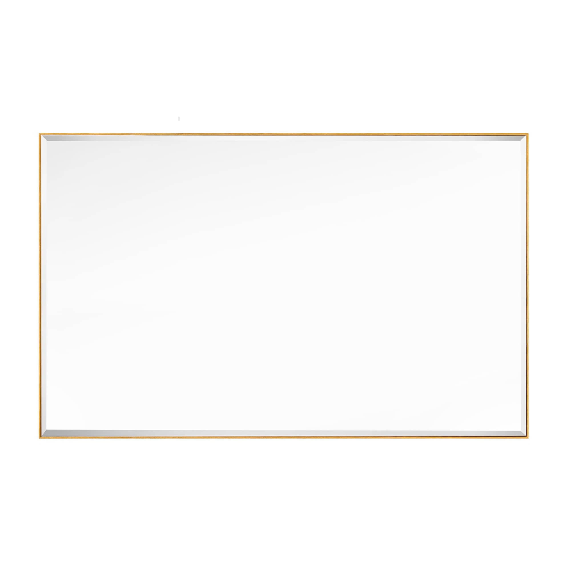 GETLEDEL MR-4618BS 48-Inches x 30-Inches Framed Rectangle Tilting Bathroom Vanity Mirror ( Gold )