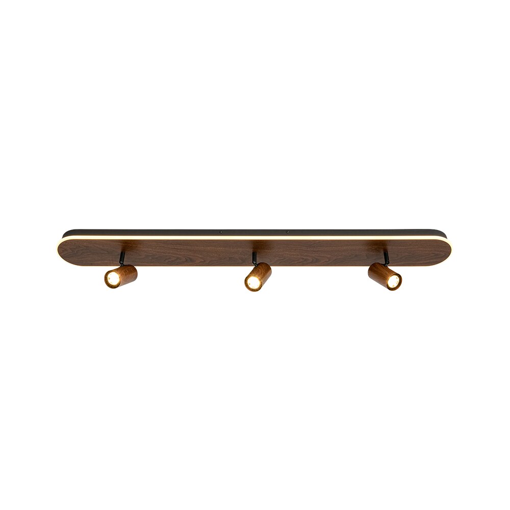 Zicbol 47.24-in Brown Indoor 3 -Light LED Flush Mount Light Acrylic Shade #J81010000093878