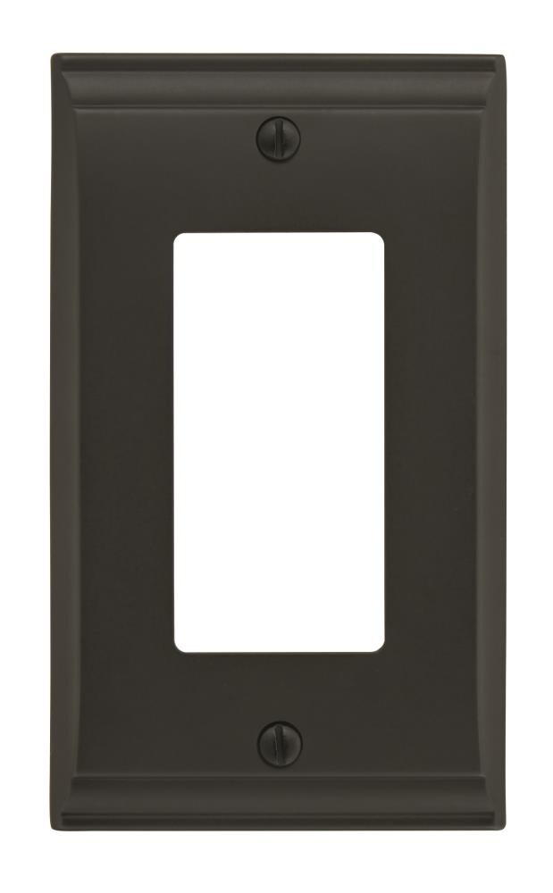 Amerock BP36504BBR 1 -Gang Standard Size Black Bronze Zinc Indoor Decorator Wall Plate