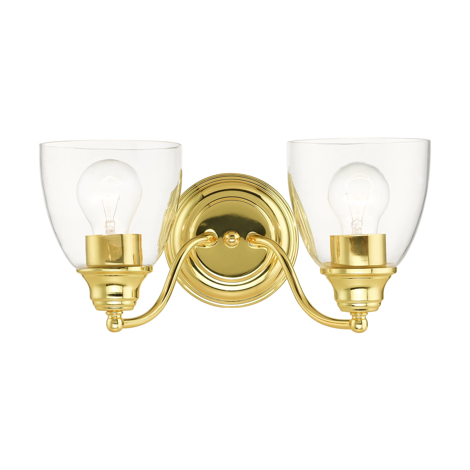 Livex Lighting 15132-02 Montgomery 13.5-in 2 -Light Polished Brass Transitional Vanity light
