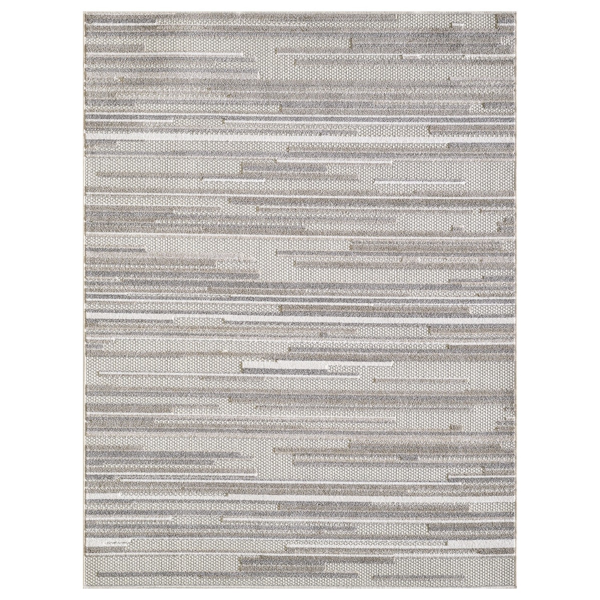 HomeRoots 7 X 9 (ft) Grey Indoor/Outdoor Abstract Area Rug in the Rugs ...