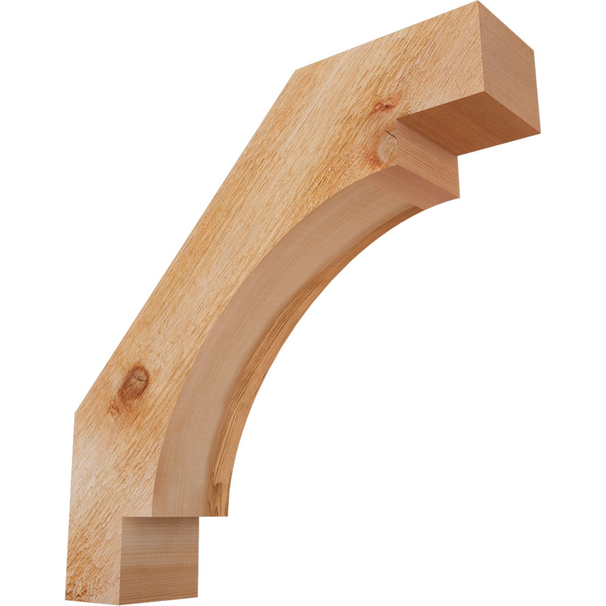 Ekena Millwork BRC04X18X18MRC00RWR 4-in x 18-in x 18-in Western Red Cedar Unfinished Wood Merced Rough Sawn Knee Brace