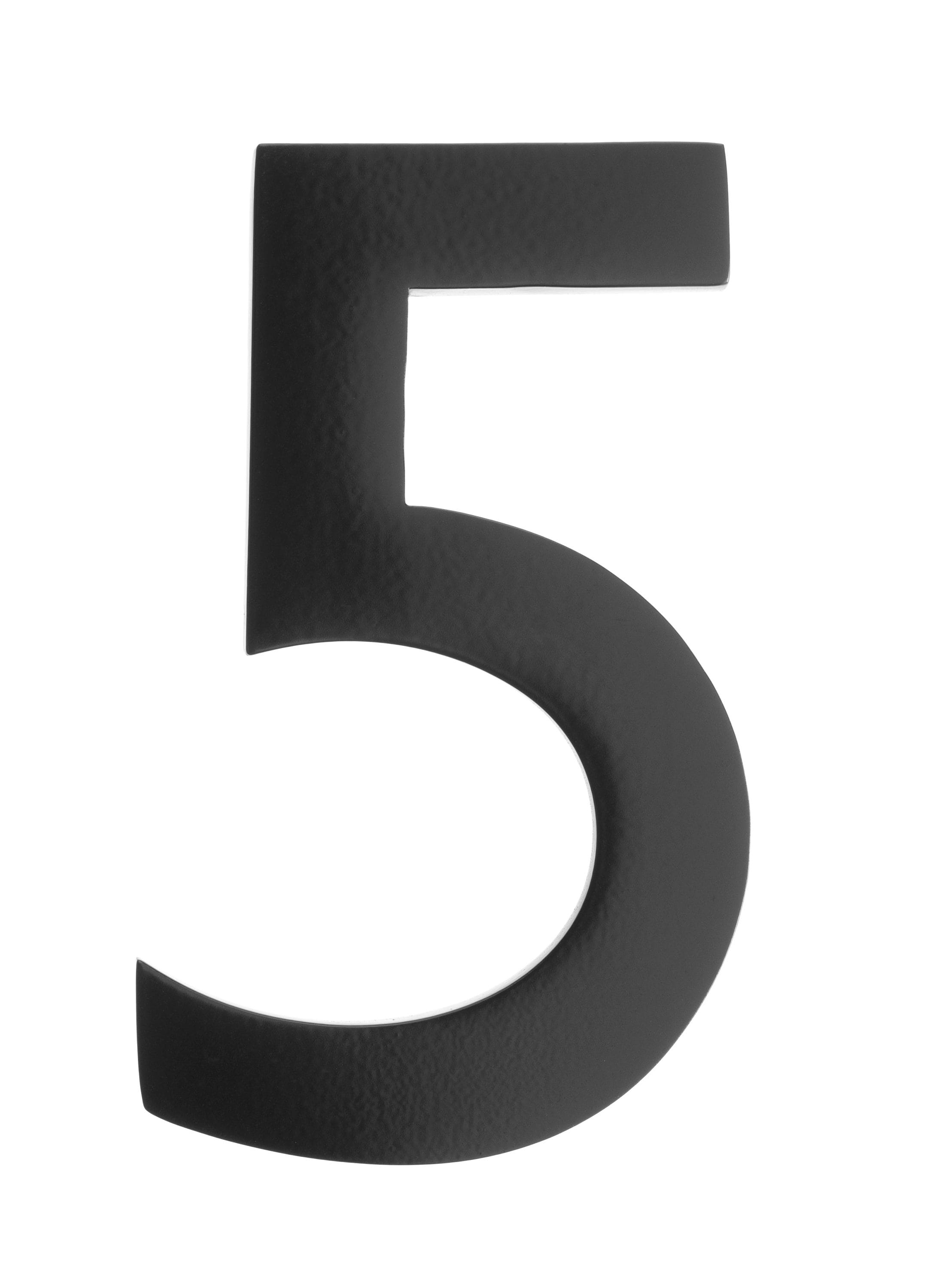 Architectural Mailboxes Black Brass Floating House Number 5, 4-in ...