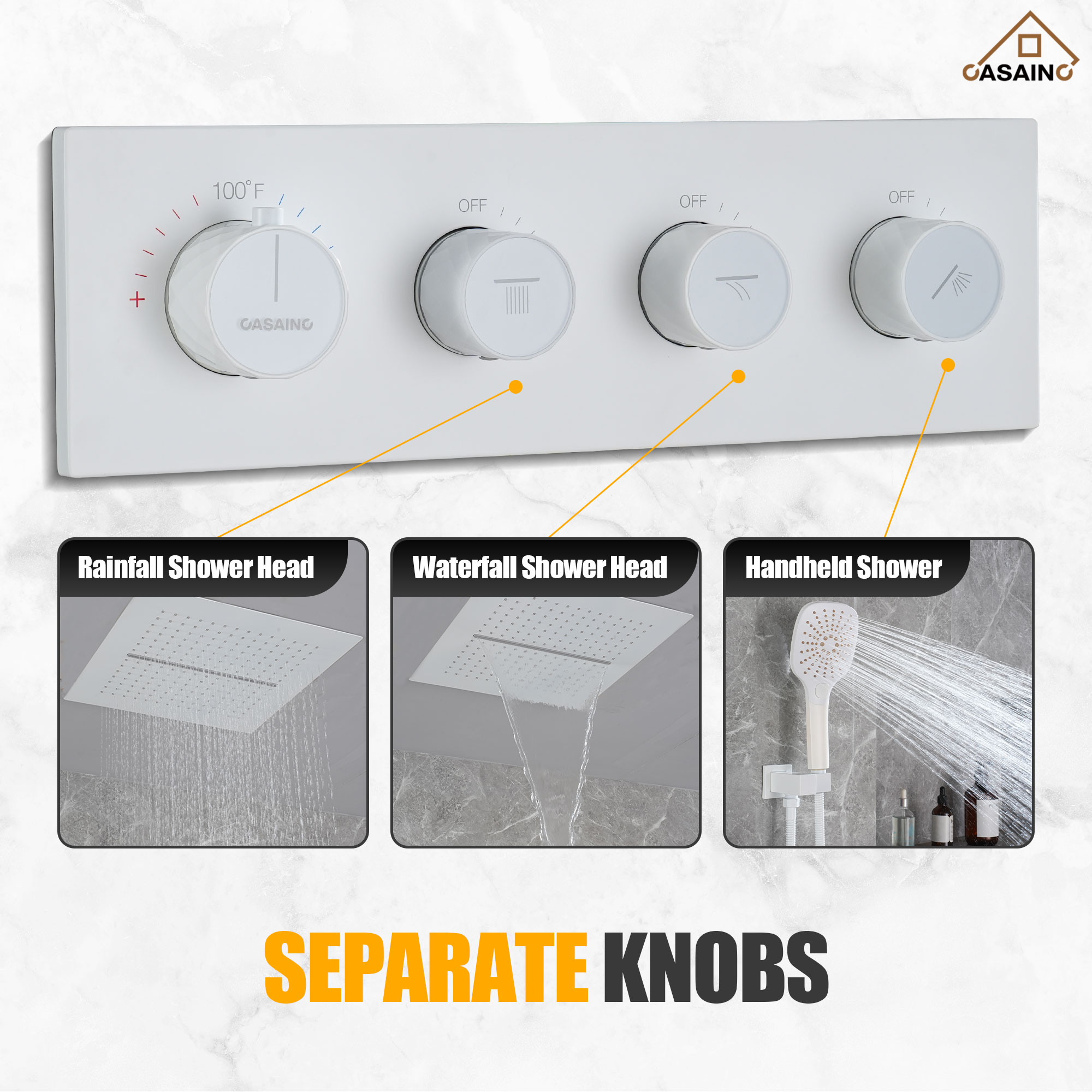 CASAINC KCHS0001-16MW Showerhead-Bar-Panels - View #5
